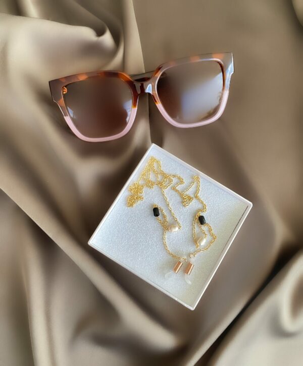 SONYA Sunglasses / Glasses Luxury Holding Chain with Hematite Crosses