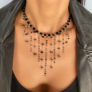 «NOCTURNE» Semi-Fine Natural Stone Luxury Necklace  - Image 4
