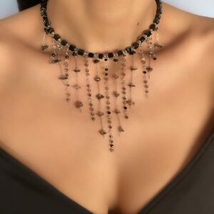 «NOCTURNE» Semi-Fine Natural Stone Luxury Necklace  - Image 6