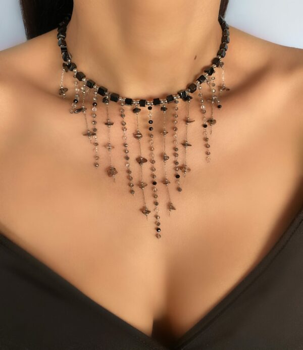 «NOCTURNE» Semi-Fine Natural Stone Luxury Necklace 