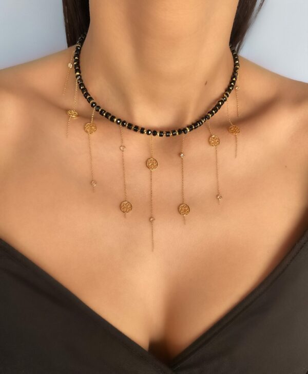 «BEAUX RÊVES» Semi-Fine Natural Stone Luxury Necklace And Earrings Jewellery Set.⠀