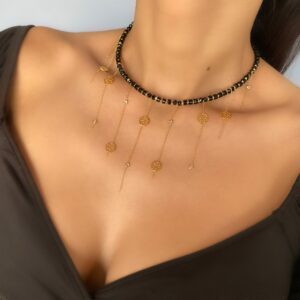 «BEAUX RÊVES» Semi-Fine Natural Stone Luxury Necklace And Earrings Jewellery Set.⠀ - Image 6