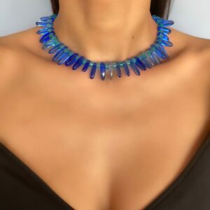«PLATEA» Semi-Fine Necklace & Earrings Jewellery Set - Image 2
