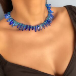«PLATEA» Semi-Fine Necklace & Earrings Jewellery Set - Image 3
