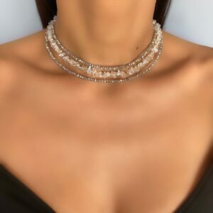 «ELSA» Semi-Fine Luxury Natural Stone Necklace & Earrings Jewellery Set⠀ - Image 6