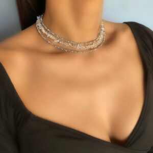 «ELSA» Semi-Fine Luxury Natural Stone Necklace & Earrings Jewellery Set⠀ - Image 8