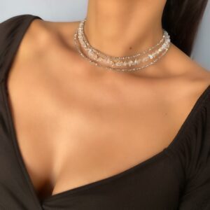«ELSA» Semi-Fine Luxury Natural Stone Necklace & Earrings Jewellery Set⠀ - Image 7