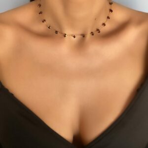 «ESMER» Semi-Fine Luxury Natural Chain Stone Necklace & Earrings Jewellery Set⠀ - Image 5