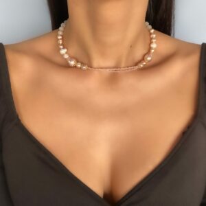 «AVA» Semi-Fine Pearl & Natural Stone Luxury Necklace ⠀ - Image 6