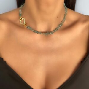 «ZIMA» Semi-Fine Luxury Natural Stone Necklace & Earrings Jewellery Set⠀ - Image 6