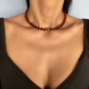 «SAMANTA» Semi-Fine Luxury Crystal Necklace - Gold Color - Image 2