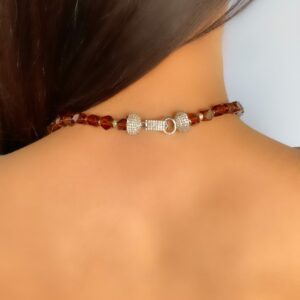 «SAMANTA» Semi-Fine Luxury Crystal Necklace - SIlver Color - Image 6