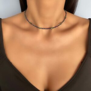 «GIADA» Semi-Fine Trendy Crystal Choker-Necklace - Image 2