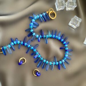 «PLATEA» Semi-Fine Necklace & Earrings Jewellery Set - Image 6