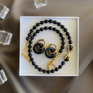 «GRACE O’MALLEY» Natural Stone Luxury Necklace & Earrings Jewellery Set.⠀ - Image 3