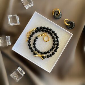 «GRACE O’MALLEY» Natural Stone Luxury Necklace & Earrings Jewellery Set.⠀ - Image 4
