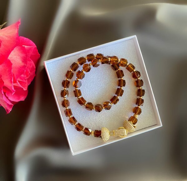 «SAMANTA» Semi-Fine Luxury Crystal Necklace - Gold Color