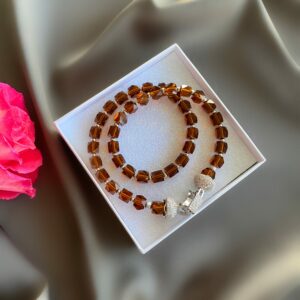 «SAMANTA» Semi-Fine Luxury Crystal Necklace - SIlver Color - Image 7