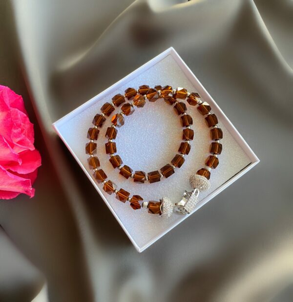 «SAMANTA» Semi-Fine Luxury Crystal Necklace - SIlver Color