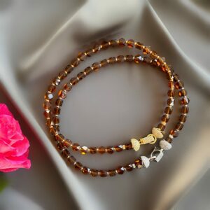 «SAMANTA» Semi-Fine Luxury Crystal Necklace - Gold Color - Image 11