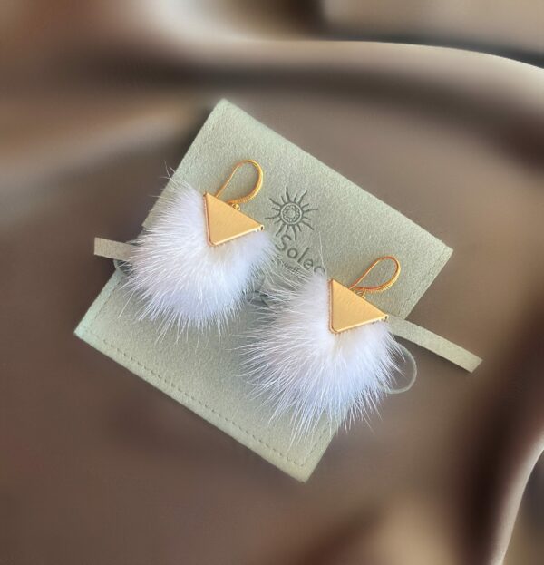 «À LA RUSSE» Semi-Fine Trendy Earrings With Fur - Hooks