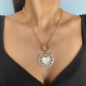 «SAINT» Luxury Chain Necklace With Beautiful Cubic Zirconia Pendant - Image 4