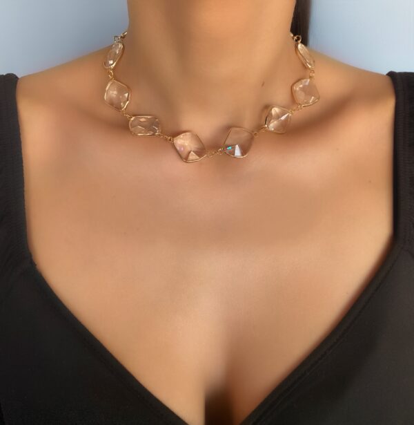 «CRISTOLA» Fancy Jewellery Glass Choker-Necklace