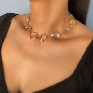 «CRISTOLA» Fancy Jewellery Glass Choker-Necklace - Image 6