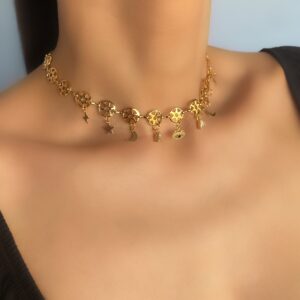 «LA MAGIE» Trendy Chain Choker-Necklace & Earrings Jewellery Set⠀ - Image 8