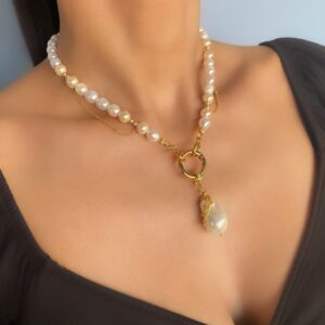 «BALLERINE» Luxury Necklace With Baroque Pearls & Earrings Jewellery Set⠀ - Image 3
