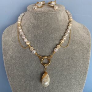 «BALLERINE» Luxury Necklace With Baroque Pearls & Earrings Jewellery Set⠀ - Image 8