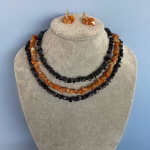 «HELEN» Semi-Fine Natural Stone Luxury Necklace & Earrings Jewellery Set⠀ - Image 8