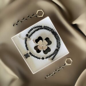 «KORTNEY» Semi-Fine Trendy Luxury Necklace, Brooch And Earrings Jewellery Set⠀ - Image 3