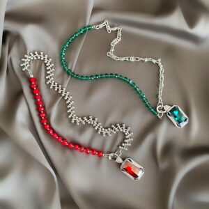 «GREENLAND» Semi-Fine Beautiful Crystal Chain Necklace With Swarovski Crystals Pendant⠀ - Image 5