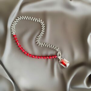 «RED DRAGON» Semi-Fine Beautiful Crystal Chain Necklace With Swarovski Crystals Pendant⠀ - Image 5