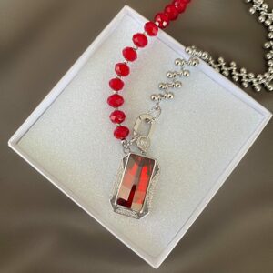 «RED DRAGON» Semi-Fine Beautiful Crystal Chain Necklace With Swarovski Crystals Pendant⠀ - Image 3