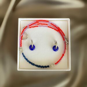 «LÉONTINE» Semi-Fine Beautiful Necklace And Earrings Jewellery Set⠀ - Image 3