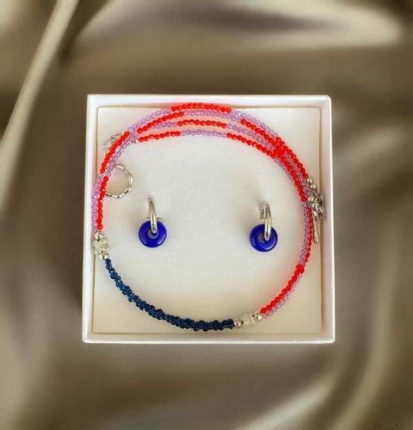 «LÉONTINE» Semi-Fine Beautiful Necklace And Earrings Jewellery Set⠀