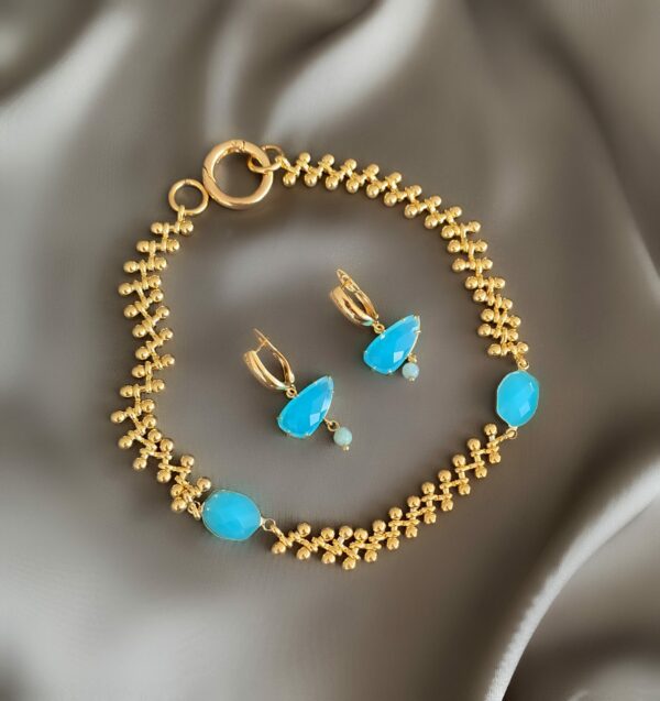 «ATHENS» Semi-Fine Chain Necklace And Earrings Luxury Jewellery Set
