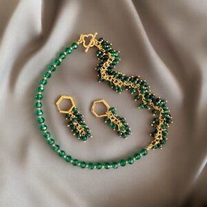 «HELENA» Luxury Natural Stone Necklace And Earrings Jewellery Set⠀ - Image 4