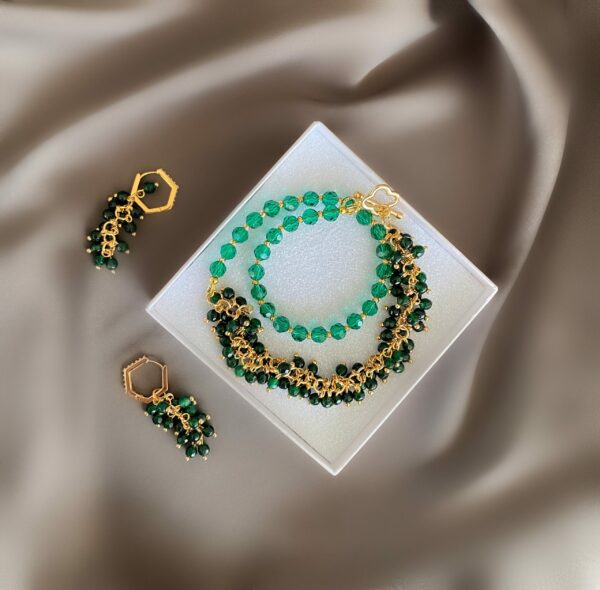 «HELENA» Luxury Natural Stone Necklace And Earrings Jewellery Set⠀