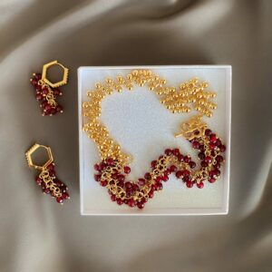 «ROYAL BEAUTY» Luxury Chain And Natural Stone Necklace And Earrings Jewellery Set⠀ - Image 6