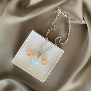 «ANEYLA» Semi-Fine Luxury Chain Necklace & Swarovski Crystals Earrings Jewellery Set⠀ - Image 5