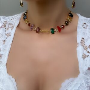 «INCA TREASURES» Choker Necklace & Earrings Luxury Jewellery Set 1 - Image 8