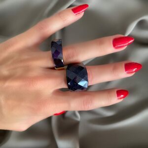 «TEMPTATION» - Luxury Stainless Steel Rings With Purple Crystal Glass - Image 5