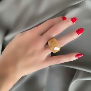 «TEMPTATION» - Luxury Stainless Steel Rings With Natural Stone - Image 4