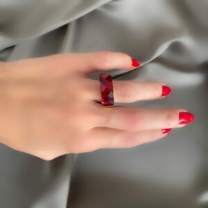 «TEMPTATION» - Luxury Stainless Steel Rings With Red Crystal Glass - Image 4