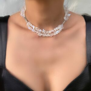 «LE MÊME» - Semi-Fine Natural Stone Choker Necklace & Earrings Luxury Jewelry Set - Image 6
