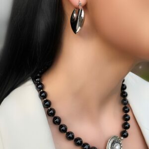 «DANAE» Semi-Fine Natural Stone Necklace and Earrings Jewelry Set⠀ - Image 6