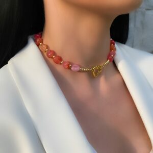 «MARMALADE» Semi-Fine Natural Stone Necklace And Bracelet - Image 2